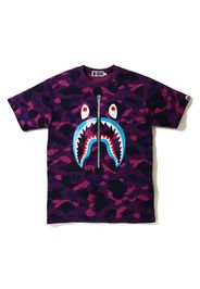 BAPE Color Camo Shark Blue Mouth Tee Purple