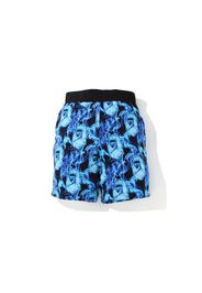 BAPE Flame Wide Sweatshort Blue