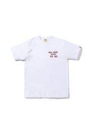 BAPE Graffiti Check Ape Head Tee White Blue