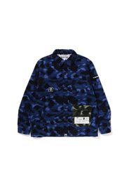 BAPE x Undefeated Color Camo Flannel Jacket Navy