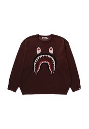 BAPE Shark Jacquard Knit Sweater Purple