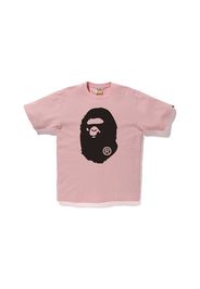 BAPE Bicolor Big Ape Head Tee Pink/Black