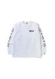 BAPE WGM Shark Relaxed Fit L/S Tee White