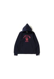 BAPE College Heavy Weight Pullover Hoodie Navy