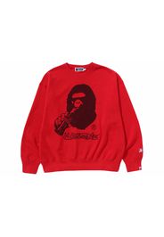 BAPE x Coca-Cola Ape Head Crewneck Red