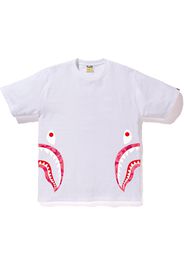 BAPE Fire Camo Side Shark Tee White/Pink