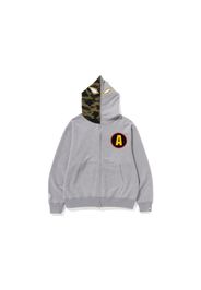 BAPE Shadow Relaxed Fit Full Zip Hoodie Grey