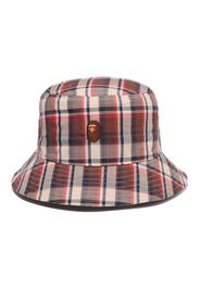 BAPE Mini Bape Check Bucket Hat Red