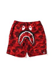 BAPE Color Camo Shark Beach Shorts (SS22) Red