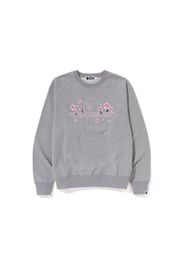 BAPE Sakura A Bathing Ape Relaxed Fit Crewneck (SS23) Grey