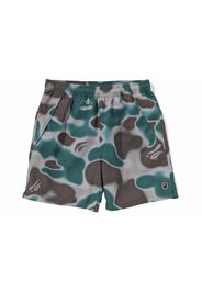 BAPE Liquid Camo One Point Beach Shorts Olivedrab