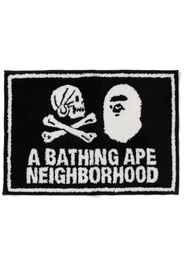 BAPE x Neighborhood Rug Mat Black White