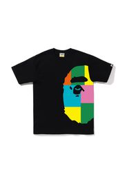 BAPE Color Block Side Big Ape Head Tee Black Multi