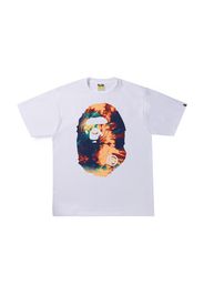 BAPE Tie Dye Big Ape Head Tee White/Navy