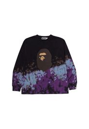 BAPE Tie Dye Ape Head Relaxed Fit L/S Tee Black