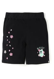 BAPE Sakura Sweat Shorts Black