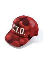 BAPE x OVO Color Camo Mesh Cap Red