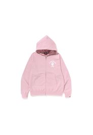 BAPE College Relaxed Fit Full Zip Hoodie (SS23) Pink