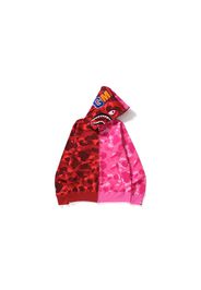 BAPE Color Camo 1/2 Shark Full Zip Hoodie Red Camo