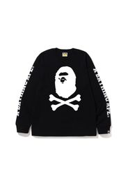 BAPE A Bathing Ape Crossbone L/S Tee Black