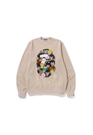 BAPE x Dragon Ball Z Ape Head Crewneck Sweatshirt Beige