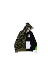 BAPE 1st Camo Ape Panda Half Full Zip Hoodie Green