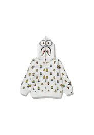 BAPE x Minions Shark Full Zip Kids Hoodie White