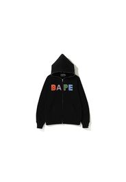 BAPE Applique Full Zip Hoodie Black