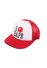 BAPE I Love Bape Mesh Cap Red