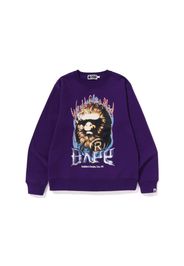 BAPE Ape Head Graphic Crewneck Purple