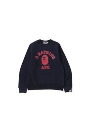 BAPE College Heavy Weight Crewneck Navy