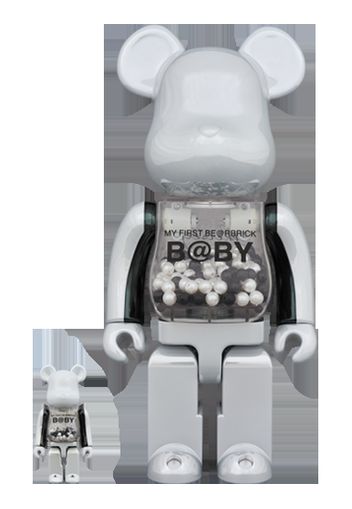 Bearbrick My First Baby Innersect Ver. 100% & 400% Set White