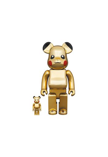 Bearbrick Pikachu 100% & 400% Set Gold Chrome Ver.