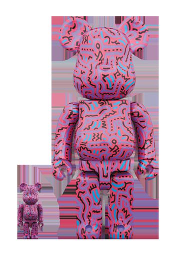 Bearbrick Keith Haring 2 100% & 400% Set Purple