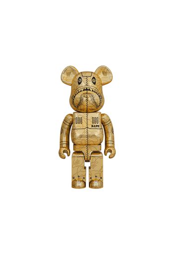 Bearbrick x BAPE x Hajime Sorayama Camo Shark 1000% Gold