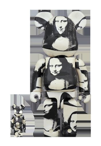 Bearbrick Andy Warhol "Double Mona Lisa" 100% & 400% Set White/Black