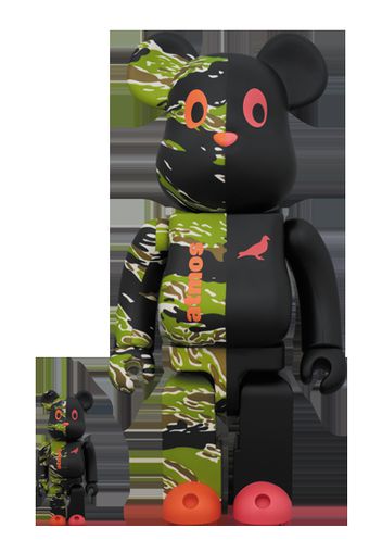 Bearbrick x Atmos x Staple #2 100% & 400% Set Black/Green