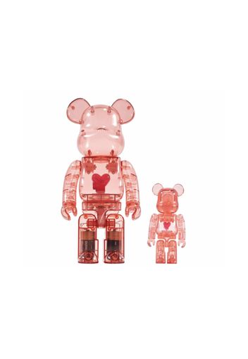 Bearbrick x Emotionally Unavailable Red Heart 100% & 400% Set Red