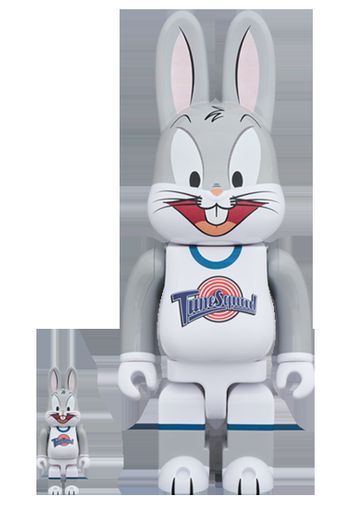 Bearbrick x Space Jam Rabbrick Bugs Bunny 100% & 400% Set Grey