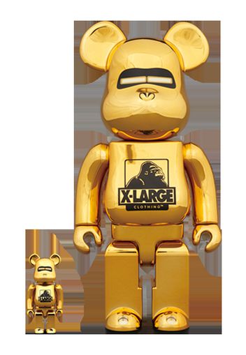 Bearbrick x Xlarge x Hajime Sorayama 100% & 400% Set Gold