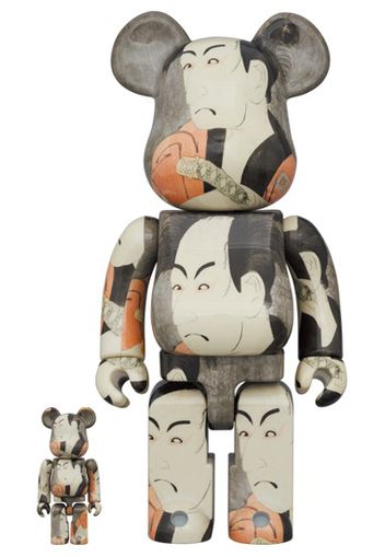 Bearbrick Boston Museum Toshusai Sharaku “Nakura Ippei from Ichikawa Mengakuzo” 100% & 400% Set