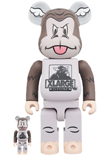 Bearbrick XLARGE x D*Face 100% & 400% Set Brown