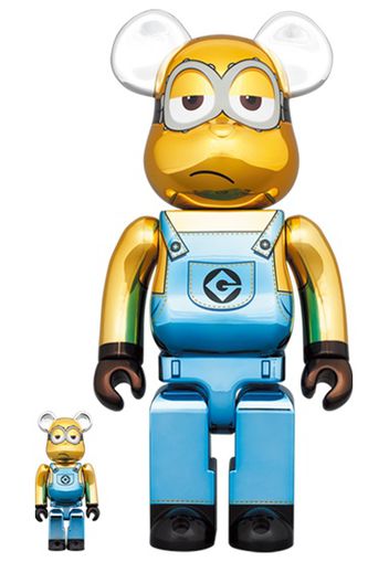 Bearbrick x Minions Kevin Chrome Ver. 100% & 400% Set