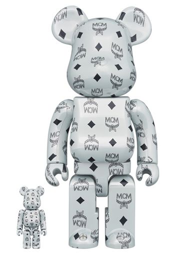 Bearbrick x MCM 100% & 400% Set White Chrome Ver.