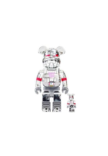 Bearbrick BAIT x Medicom Transformers Megatron 100% & 400% Set Silver