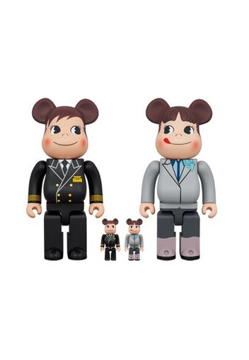 Bearbrick x ANA Original Poco-chan & Peko-chan Captain 100% & 400% Set of 4