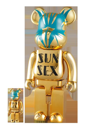 Bearbrick Madsaki 100% & 400% Set Gold