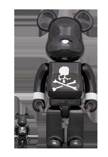 Bearbrick x mastermind Japan Black Chrome Ver. 100% & 400% Set