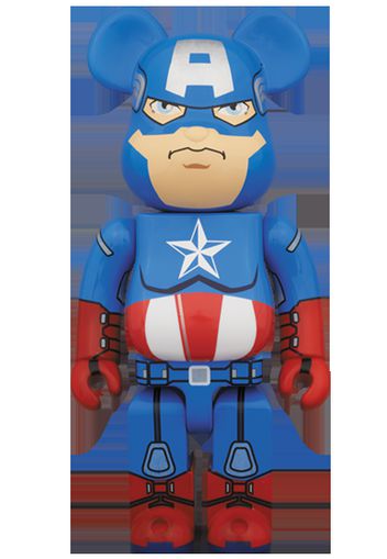 Bearbrick x Marvel Captain America 400% Blue