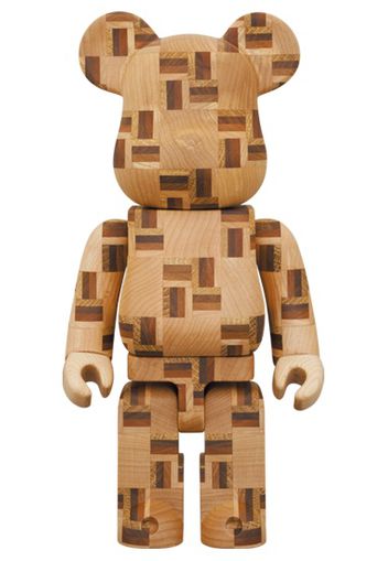 Bearbrick Karimoku Marquetry Chess 400%